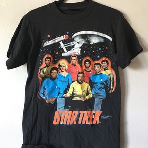 Vintage 1991 Star Trek Graphic T Shirt sz M